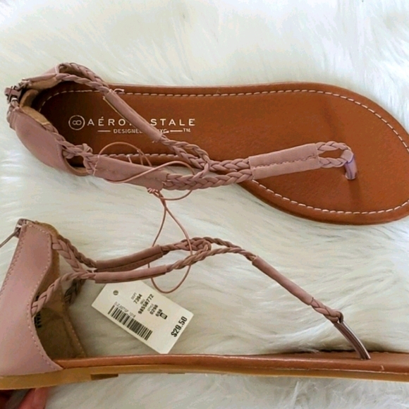NWT Aeropostale mauve zip back sandals Size 8 - Picture 4 of 7